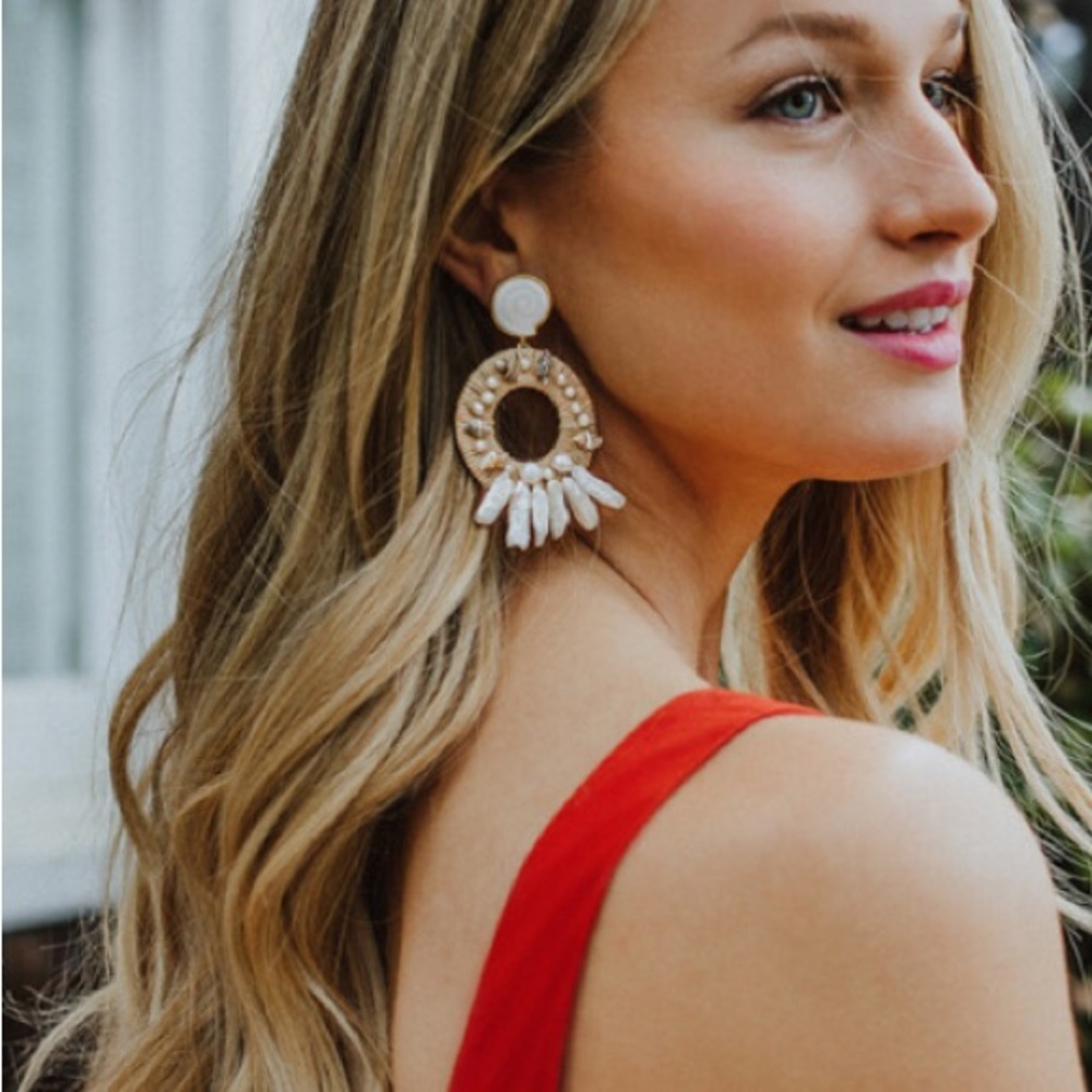 Merrigan Raffia Earrings - Picture 3 of 7